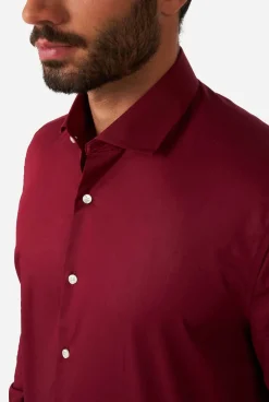 OppoSuits Solid Colored Shirts^Blazing Burgundy