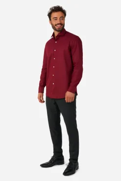 OppoSuits Solid Colored Shirts^Blazing Burgundy