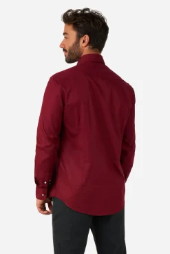 OppoSuits Solid Colored Shirts^Blazing Burgundy
