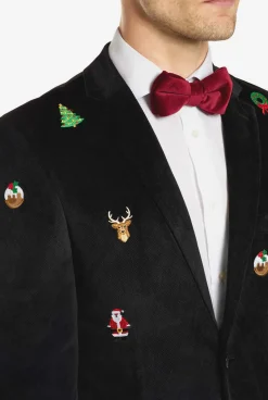 OppoSuits Christmas Blazers^Christmas - X-Mas Icons - Black