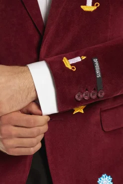 OppoSuits Christmas Blazers^Christmas - X-Mas Icons - Deep Burgundy