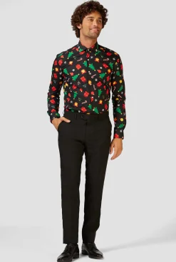 OppoSuits Christmas Shirts^Christmas Icons Black