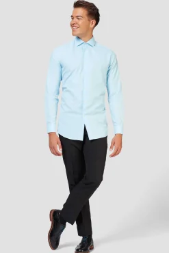 OppoSuits Solid Colored Shirts^Cool Blue