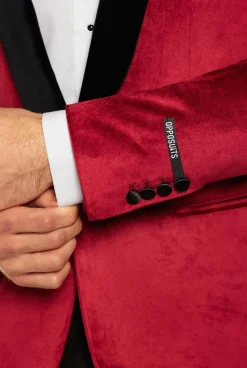 OppoSuits Christmas Blazers^Dinner Jacket - Burgundy