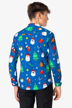 OppoSuits Christmas Shirts^Festivity Blue