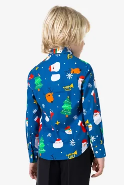 OppoSuits Christmas Shirts^Festivity Blue