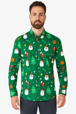 OppoSuits Christmas Shirts^Festivity Green