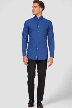 OppoSuits Solid Colored Shirts^Navy Royale