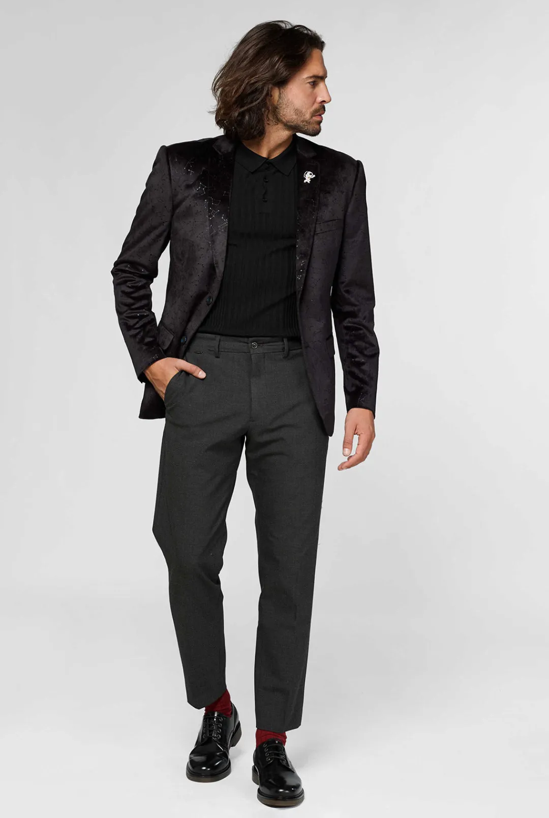 OppoSuits Deluxe Blazers^Outer Space - Constellations - Black