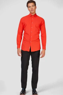 OppoSuits Solid Colored Shirts^Red Devil