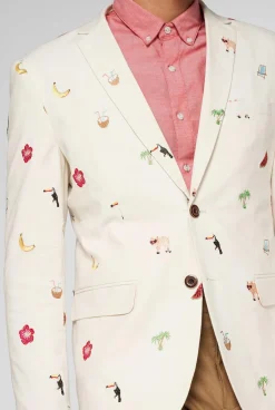 OppoSuits Deluxe Blazers^Tropical - Summer Icons - Off White