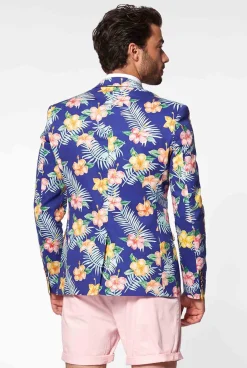 OppoSuits Deluxe Blazers^Tropical Flowers - Blue