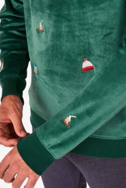 OppoSuits Christmas Sweaters^Velvet Green - Xmas Icons
