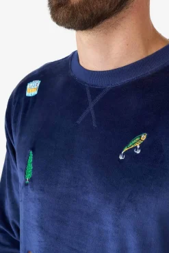 OppoSuits Christmas Sweaters^Velvet Navy - Xmas Icons