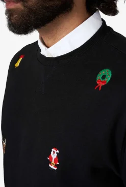 OppoSuits Christmas Sweaters^X-Mas Icons - Black