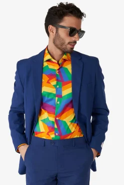OppoSuits Casual Shirts^Zig Zag Rainbow